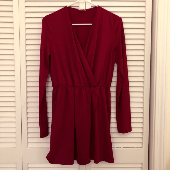 Tobi Wrap Dress in Wine - like new! - Picture 2 of 6